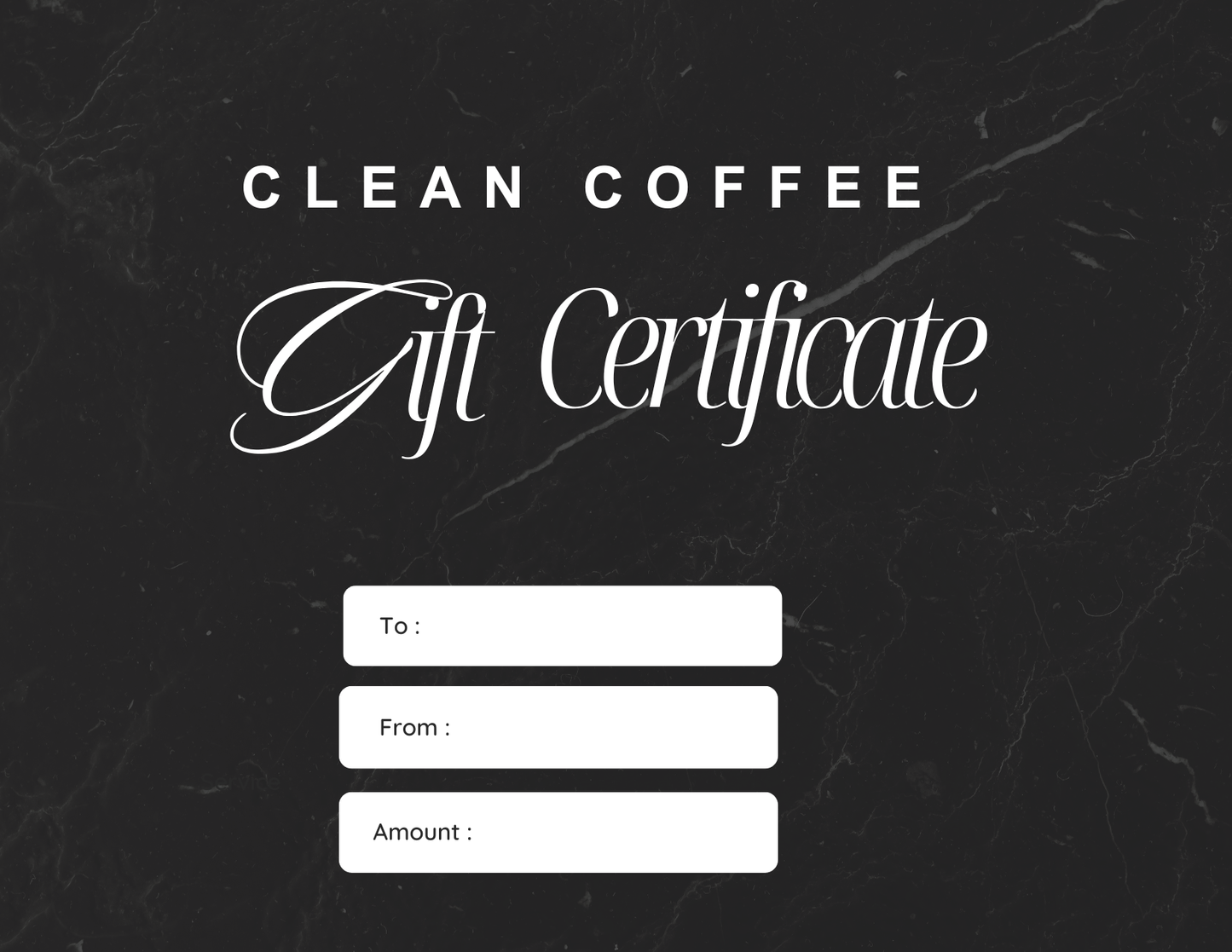 Clean Coffee Gift Card
